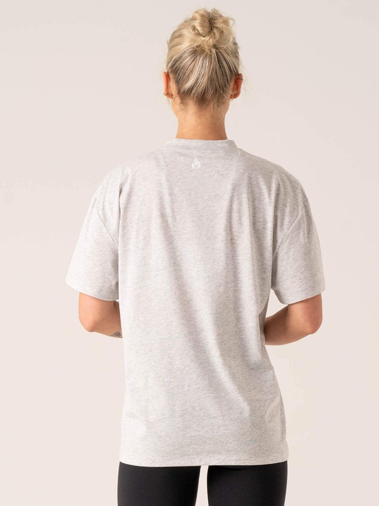 Ryderwear Momentum Oversized T-Shirt Šedé | OZUI-56821