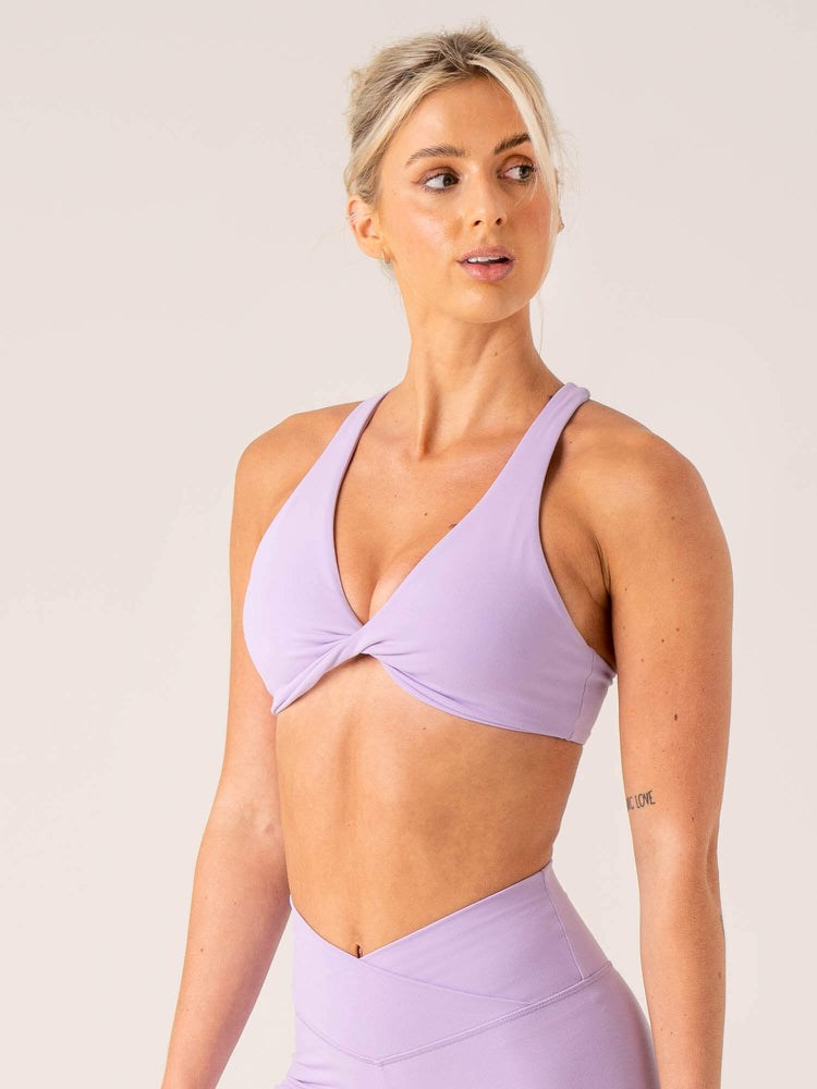 Ryderwear Momentum Twist Sports Bra Levandule | XVOA-02817