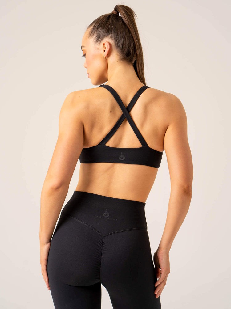 Ryderwear Momentum Twist Sports Bra Černé | GVEM-73140