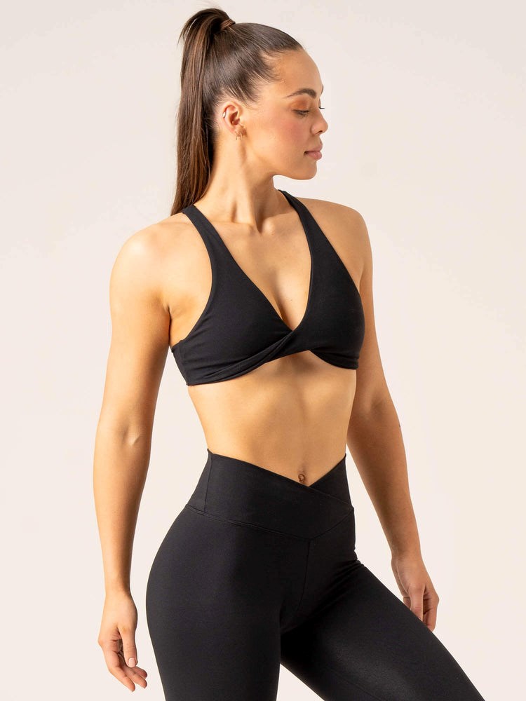 Ryderwear Momentum Twist Sports Bra Černé | GVEM-73140