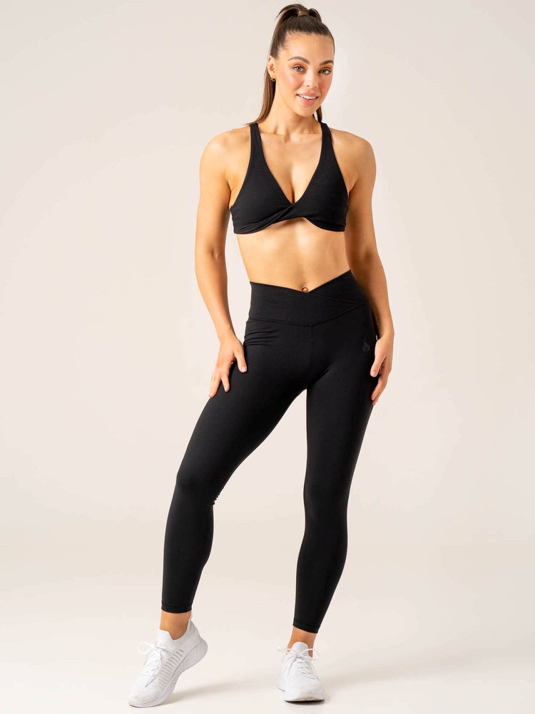 Ryderwear Momentum Twist Sports Bra Černé | GVEM-73140