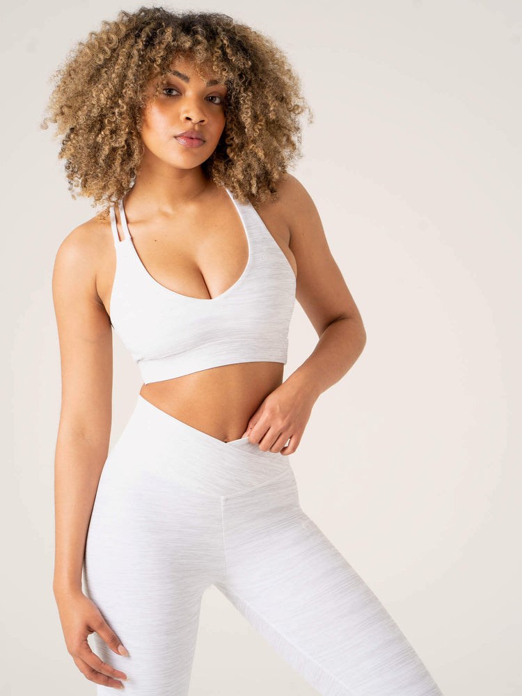 Ryderwear Momentum V-Neck Sports Bra Šedé | UKND-36174