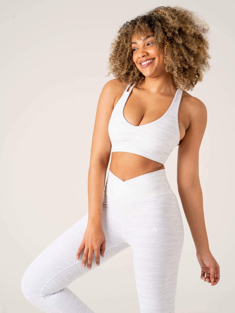 Ryderwear Momentum V-Neck Sports Bra Šedé | UKND-36174