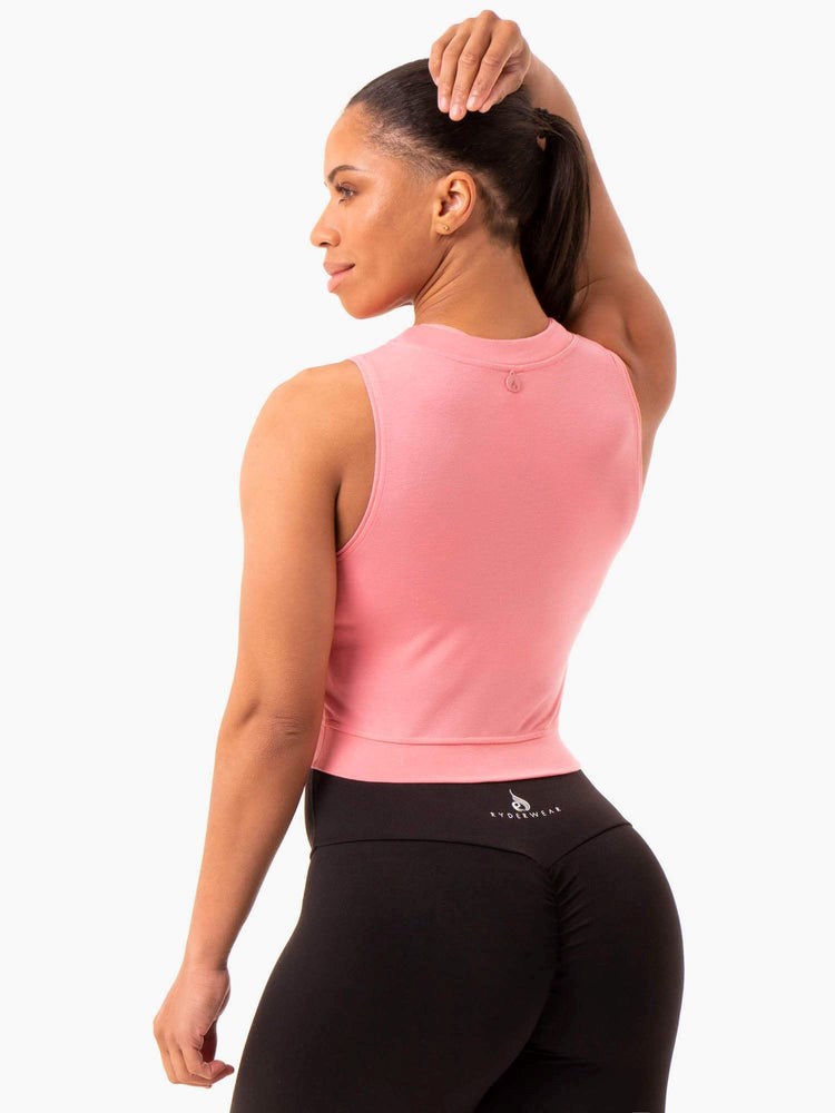 Ryderwear Motion Crop Top Růžové Růžové | GQNV-58674