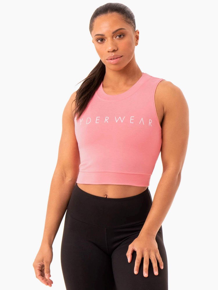 Ryderwear Motion Crop Top Růžové Růžové | GQNV-58674