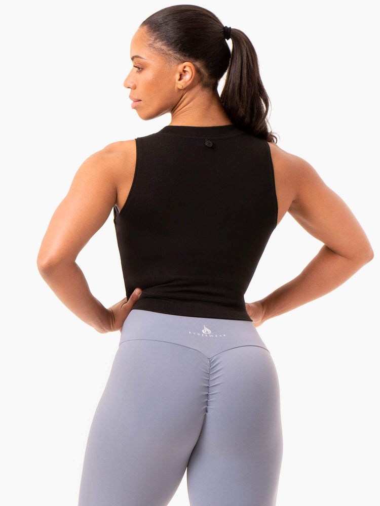 Ryderwear Motion Crop Top Černé | NKTO-53681