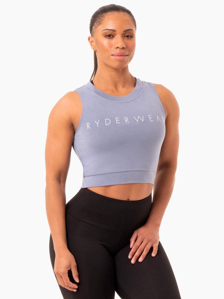 Ryderwear Motion Crop Top Šedé | IKYO-81205