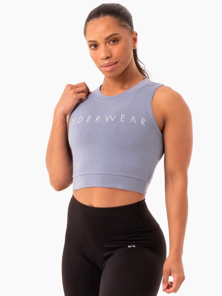 Ryderwear Motion Crop Top Šedé | IKYO-81205