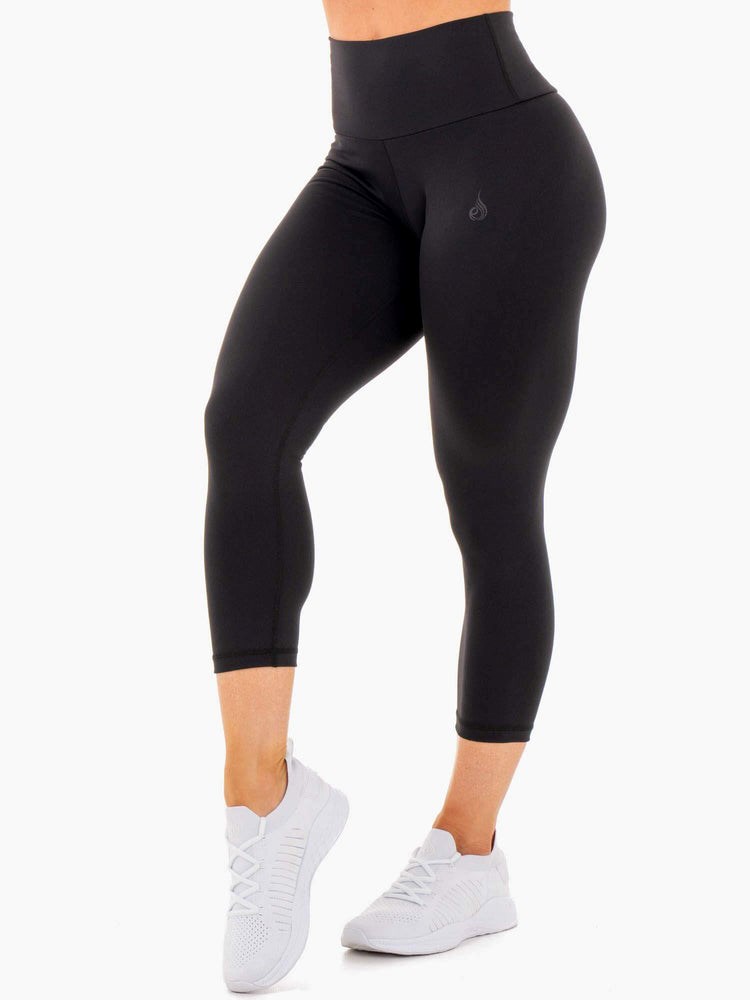 Ryderwear Motion High Waisted 7/8 Scrunch Bum Leggings Černé | DFVB-96153