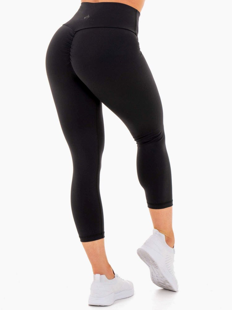 Ryderwear Motion High Waisted 7/8 Scrunch Bum Leggings Černé | DFVB-96153