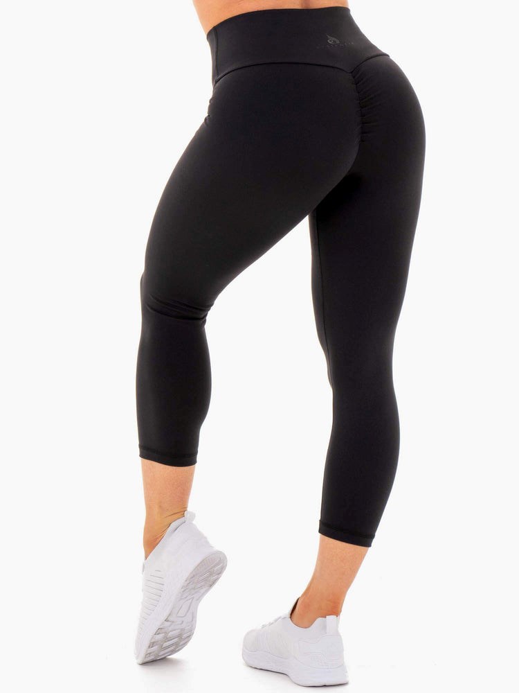 Ryderwear Motion High Waisted 7/8 Scrunch Bum Leggings Černé | DFVB-96153