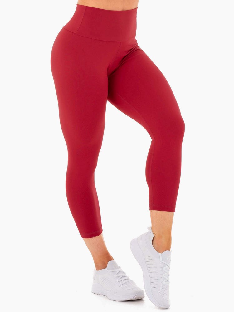 Ryderwear Motion High Waisted 7/8 Scrunch Bum Leggings Červené | LODQ-26491