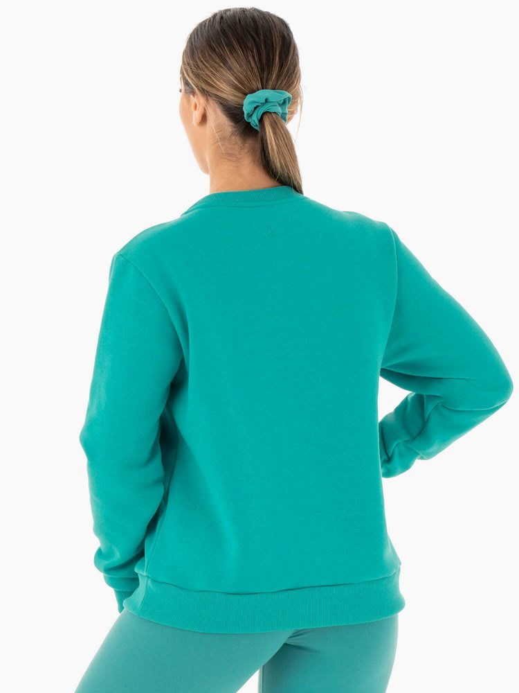 Ryderwear Motion Oversized Svetrové Teal | HBDM-47083