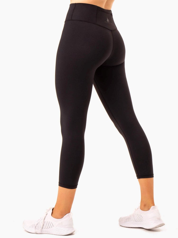 Ryderwear Movement High Waisted 7/8 Pocket Leggings Černé | OXNR-89063