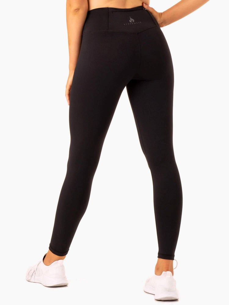 Ryderwear Movement High Waisted Pocket Leggings Černé | QCLG-06847