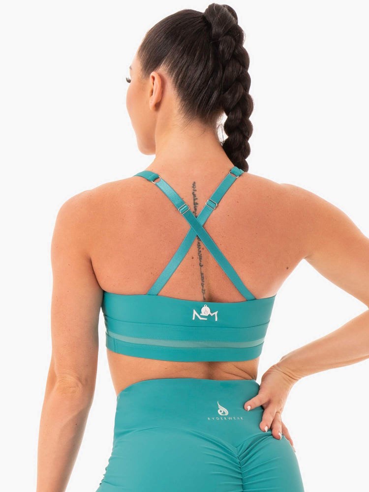 Ryderwear NEM X RW Sports Bra Teal | WZAG-47156