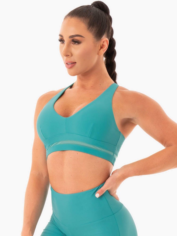 Ryderwear NEM X RW Sports Bra Teal | WZAG-47156