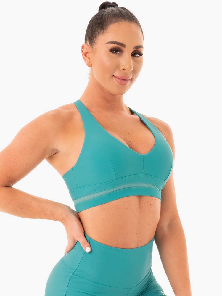 Ryderwear NEM X RW Sports Bra Teal | WZAG-47156