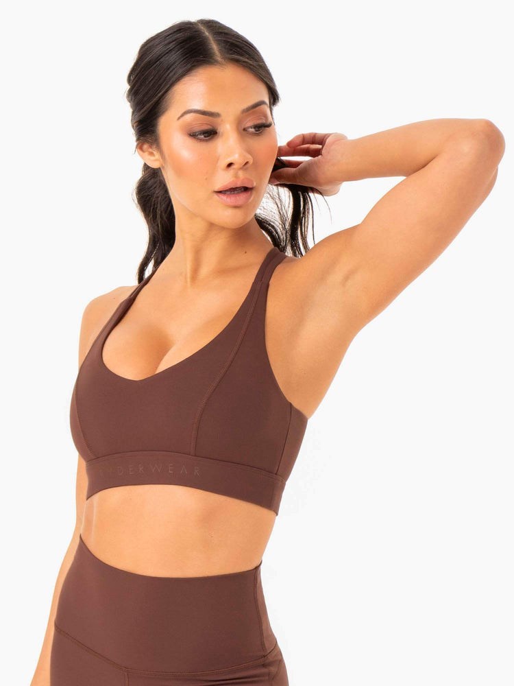 Ryderwear NKD Align Sports Bra Čokolády | GRIA-54987