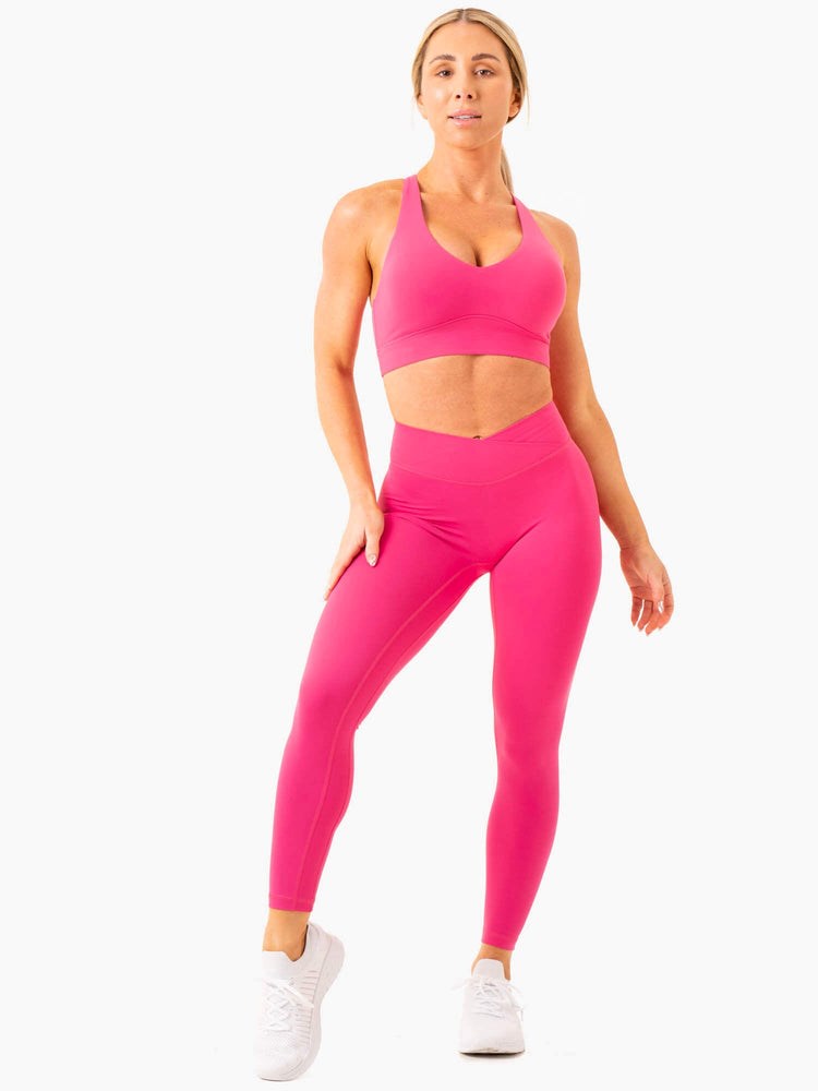 Ryderwear NKD Cross Over Leggings Fuscia | PGIB-78236