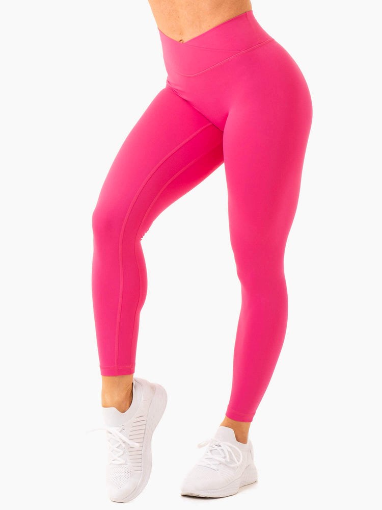 Ryderwear NKD Cross Over Leggings Fuscia | PGIB-78236