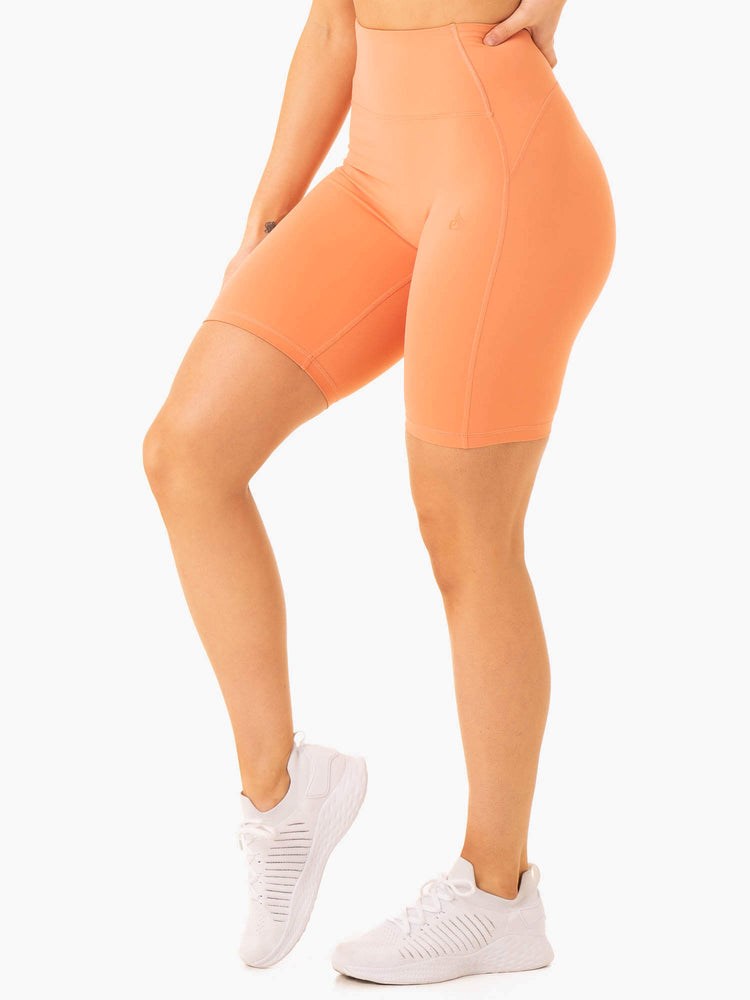 Ryderwear NKD Frame High Waisted Bike Shorts Terracotta | RPFM-64098