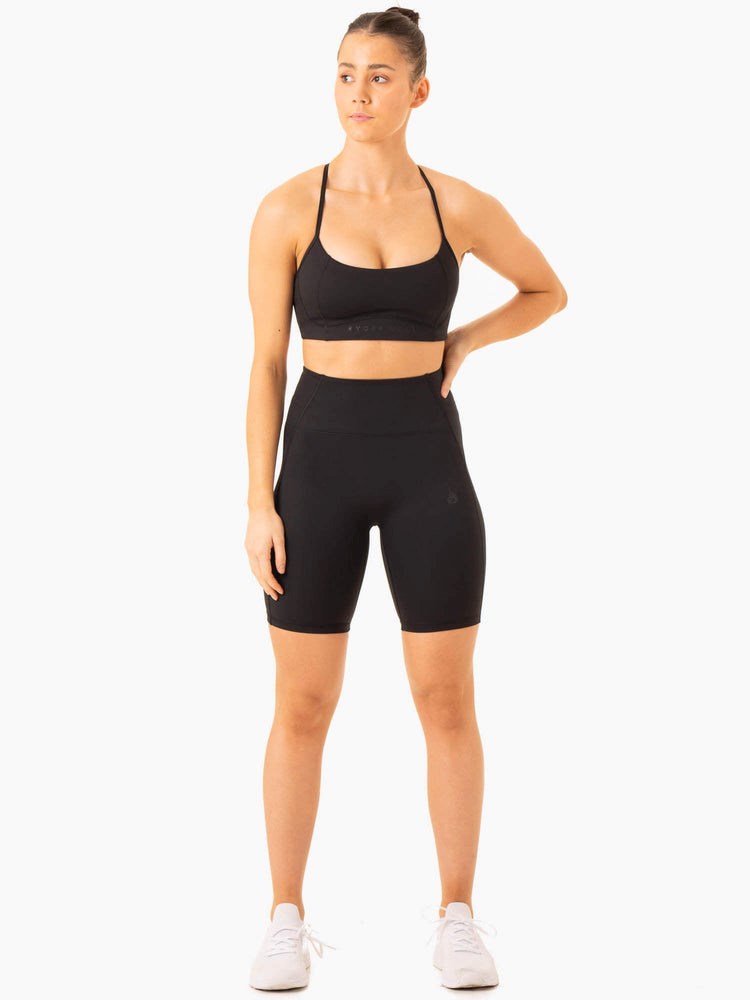 Ryderwear NKD Frame High Waisted Bike Shorts Černé | VMCX-92504