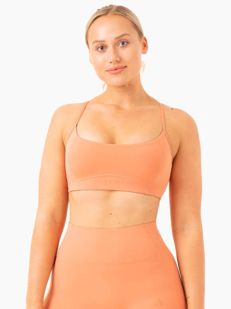 Ryderwear NKD Frame Sports Bra Terracotta | ORNP-39425