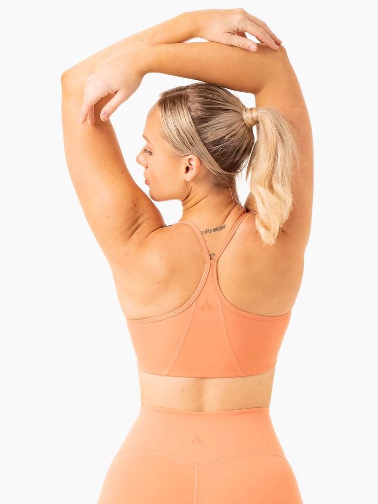 Ryderwear NKD Frame Sports Bra Terracotta | ORNP-39425