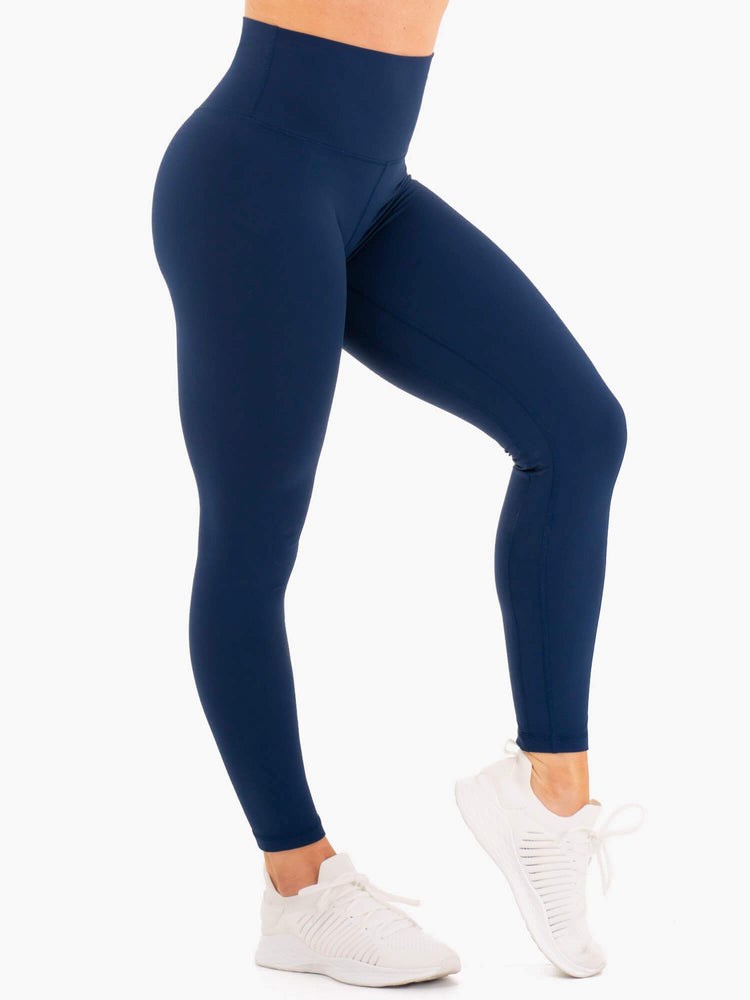 Ryderwear NKD High Waisted Leggings Tmavě Blankyt | PBNG-90254