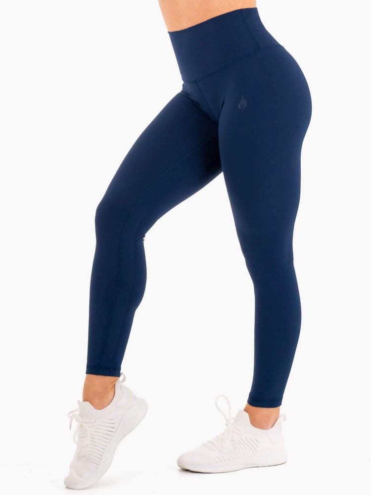 Ryderwear NKD High Waisted Leggings Tmavě Blankyt | PBNG-90254