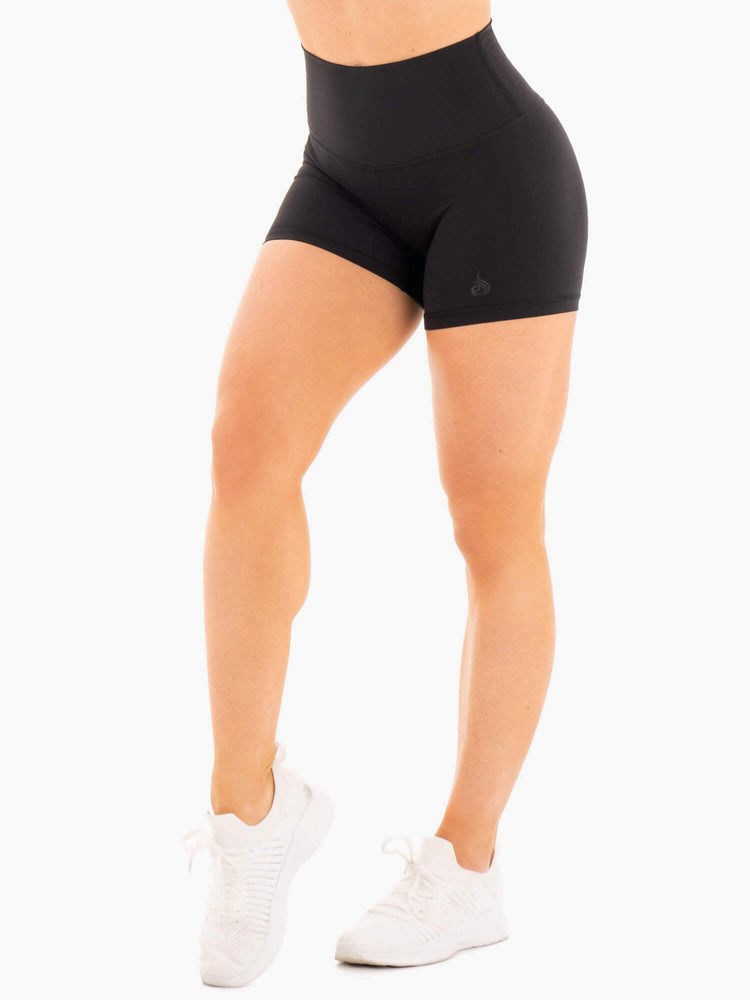 Ryderwear NKD High Waisted Shorts Černé | CVUN-35187