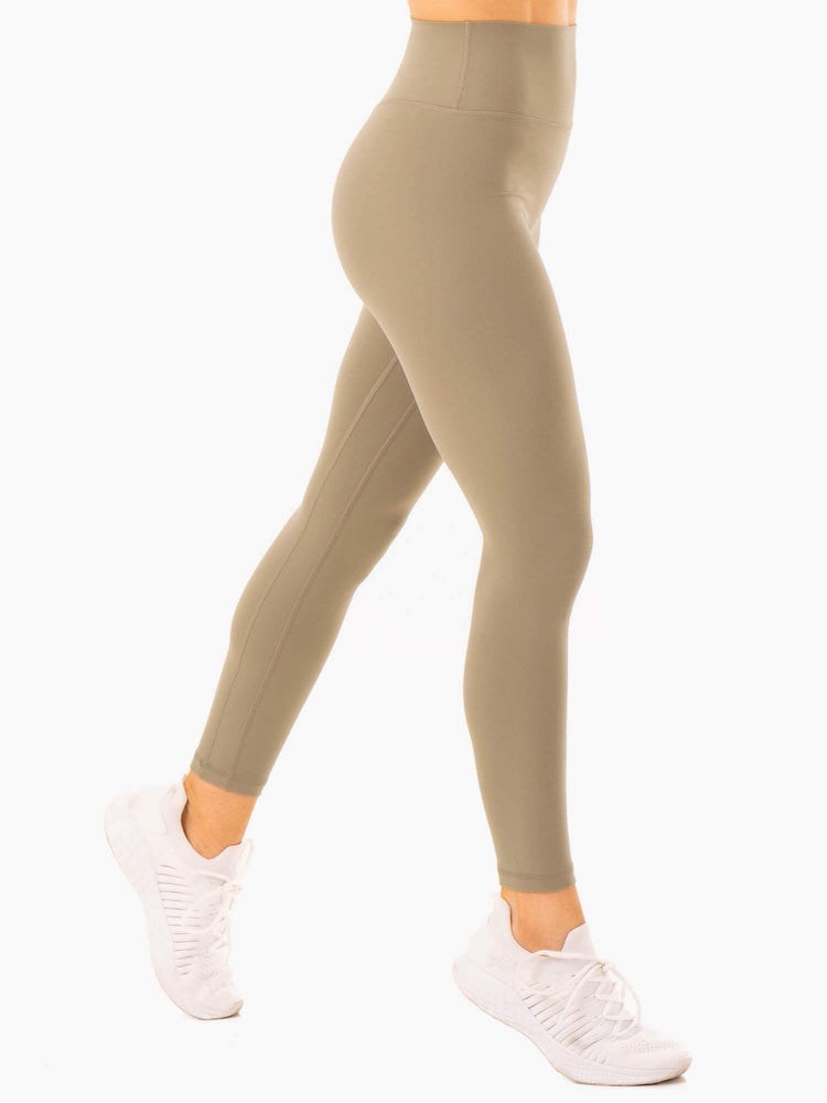 Ryderwear NKD Refine High Waisted Leggings Hnědožlutý | FDXI-10735