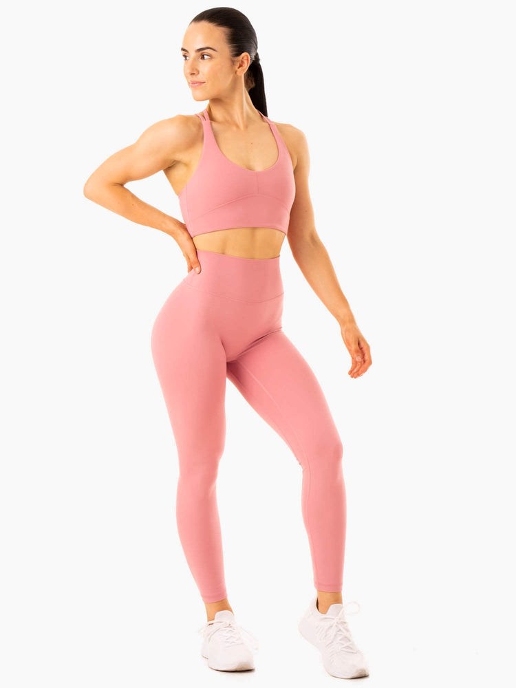 Ryderwear NKD Refine High Waisted Leggings Růžové | IYDN-50348