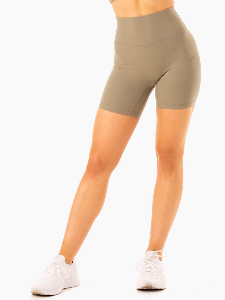 Ryderwear NKD Refine High Waisted Shorts Hnědožlutý | TNHG-93578