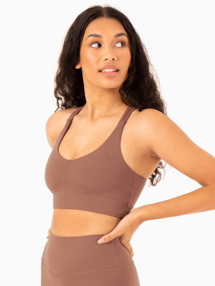 Ryderwear NKD Refine Sports Bra Mocha | MOVJ-82310