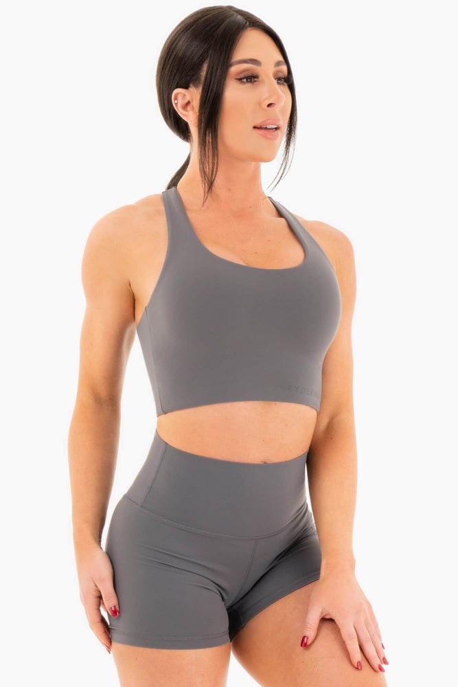 Ryderwear NKD Sports Bra Charcoal | TFXK-51703