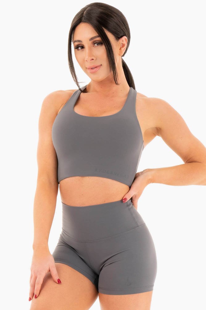 Ryderwear NKD Sports Bra Charcoal | TFXK-51703