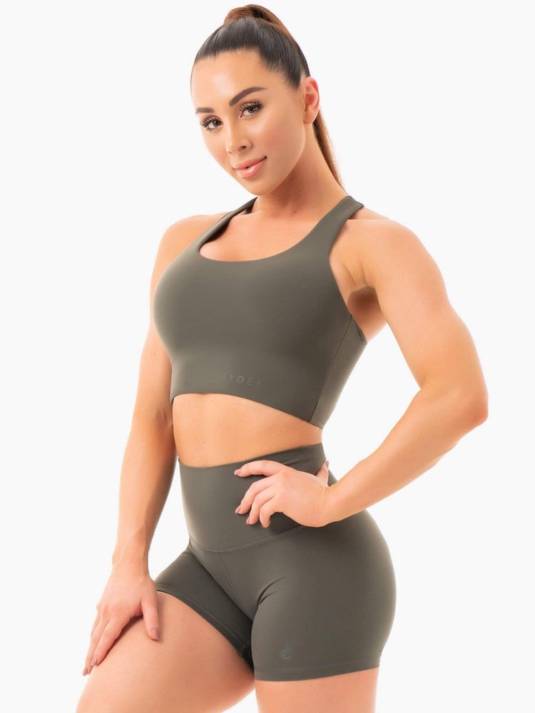 Ryderwear NKD Sports Bra Hnědožlutý | TCSU-47135