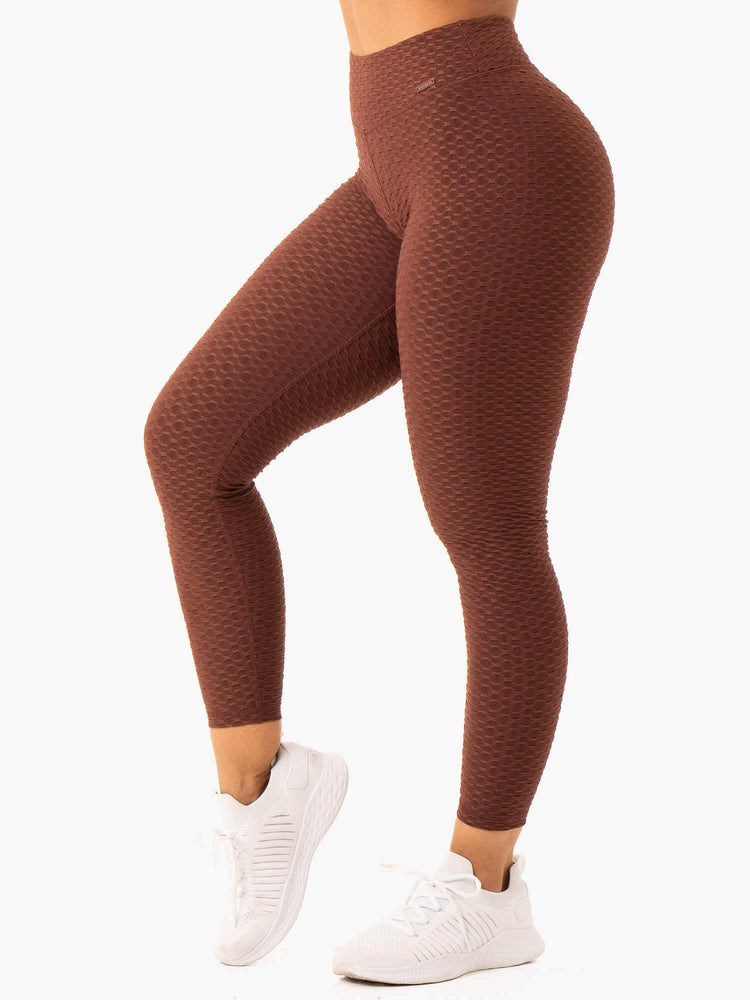 Ryderwear Optic Scrunch Bum Leggings Čokolády | VAHS-73684