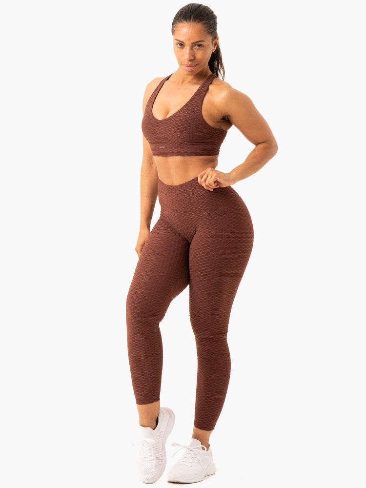 Ryderwear Optic Scrunch Bum Leggings Čokolády | VAHS-73684