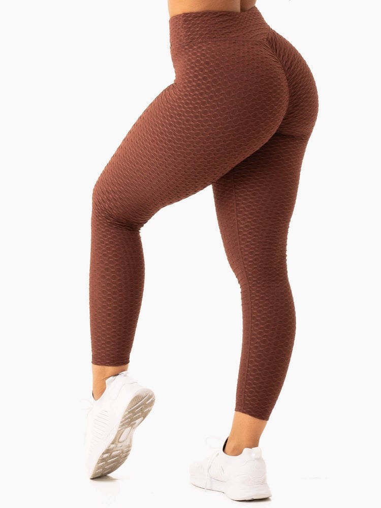 Ryderwear Optic Scrunch Bum Leggings Čokolády | VAHS-73684