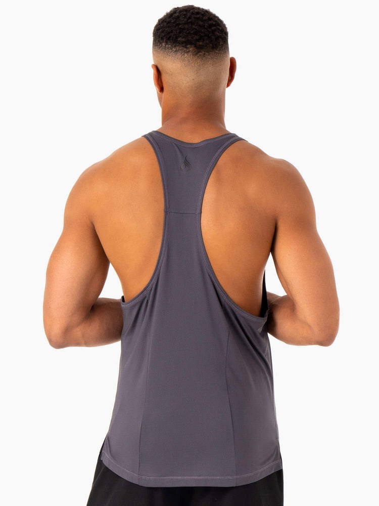 Ryderwear Optimal Mesh T-Back Charcoal | TGYB-52937