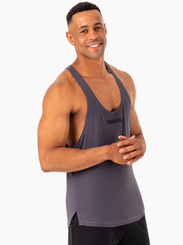 Ryderwear Optimal Mesh T-Back Charcoal | TGYB-52937