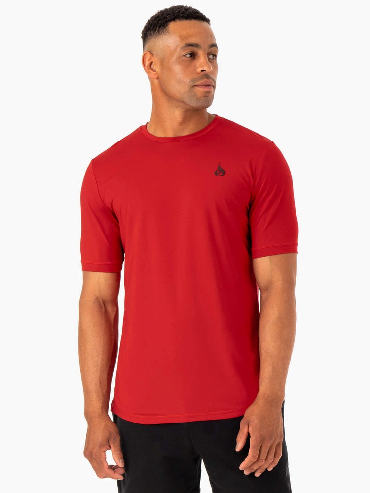 Ryderwear Optimal Mesh T-Shirt Červené | LIEN-10642