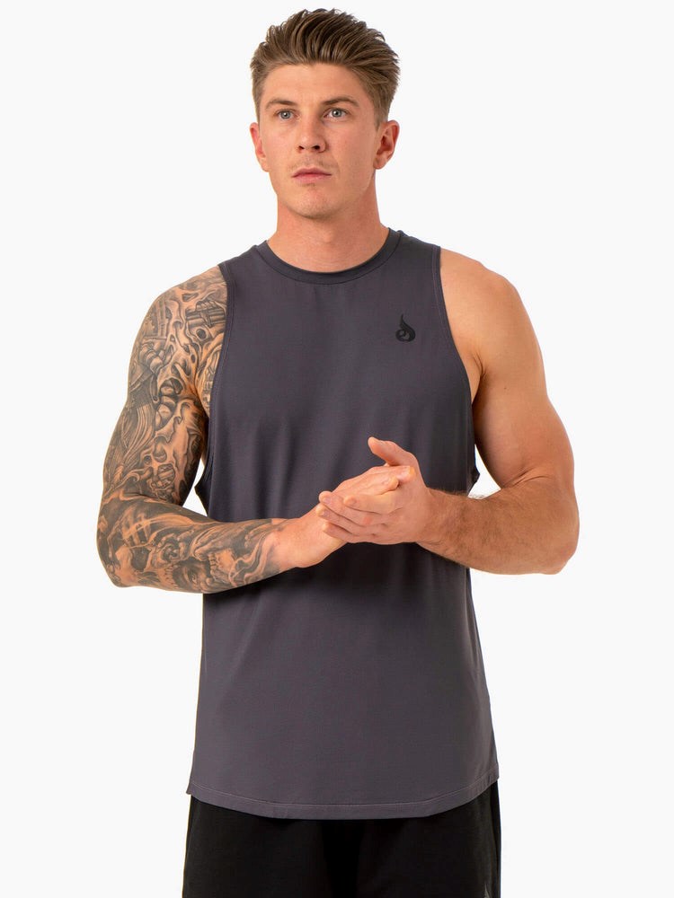 Ryderwear Optimal Mesh Tank Charcoal | HPTR-35784