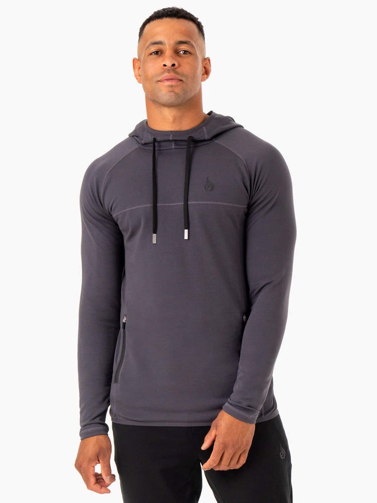 Ryderwear Optimal Pullover Hoodie Charcoal | JPQI-60593