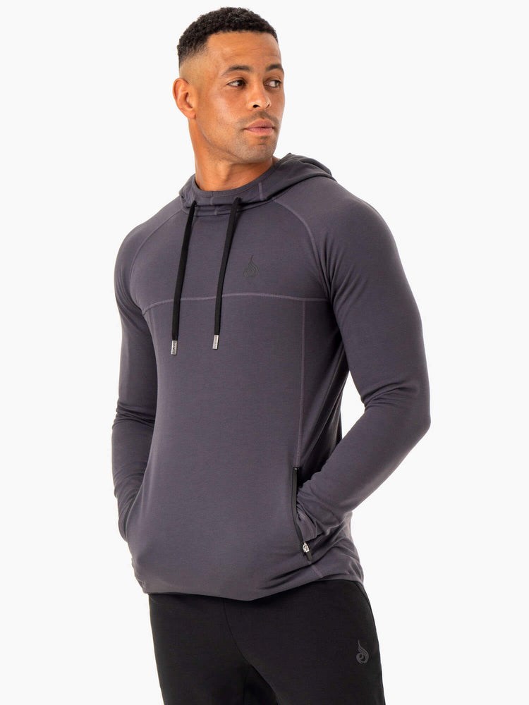 Ryderwear Optimal Pullover Hoodie Charcoal | JPQI-60593