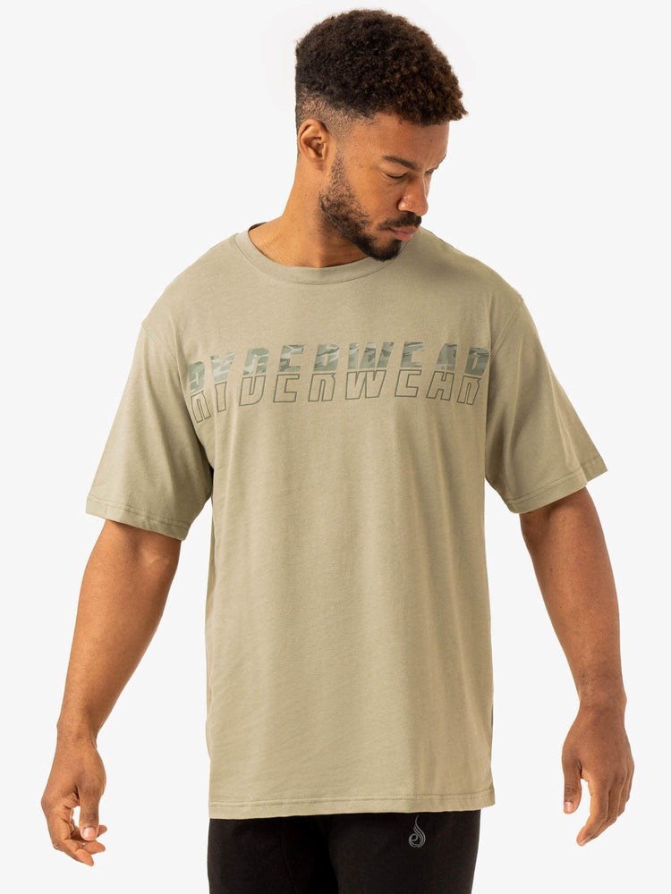 Ryderwear Overdrive Oversized T-Shirt Zelene | CRTX-97640