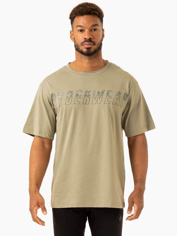 Ryderwear Overdrive Oversized T-Shirt Zelene | CRTX-97640